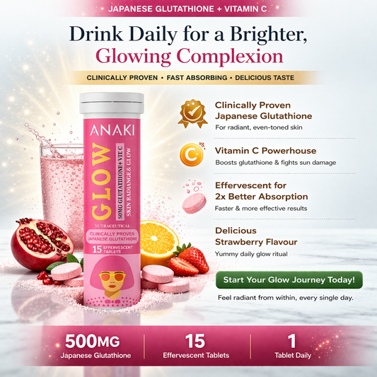 L-Glutathione Tablets for Skin Glow & Even-Toned Skin - Glutathione & Vitamin C