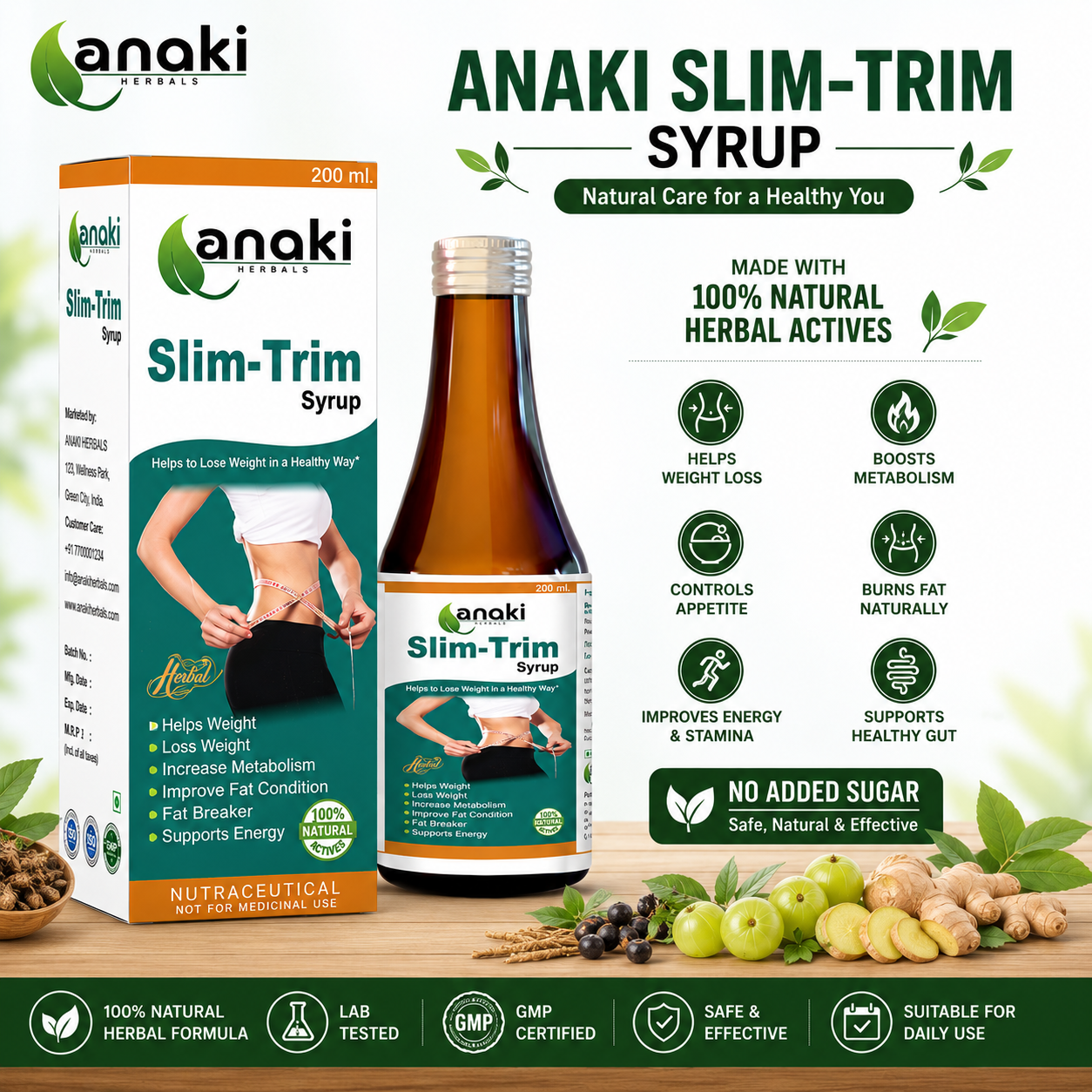 Anaki Weight Loss Ayurvedic Syrup - 200 ML