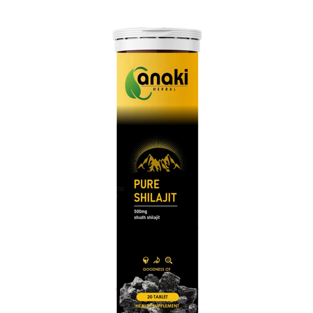 Anaki Original Himalayan Shilajit Effervescent Tablets 20 Tab |Pure Original Shilajit (500 mg) For Stamina & Performance Helps Boost Strength | For Muscle Recovery & Endurance