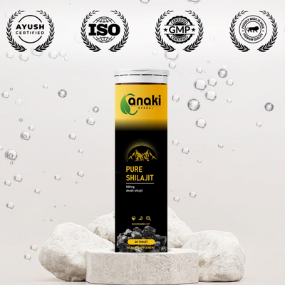 Anaki Original Himalayan Shilajit Effervescent Tablets 20 Tab |Pure Original Shilajit (500 mg) For Stamina & Performance Helps Boost Strength | For Muscle Recovery & Endurance