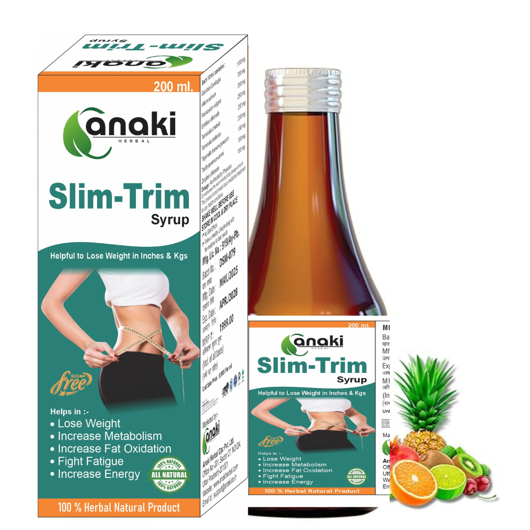 Anaki Slim-Trim Weight Loss Syrup - 200ml - Enhance Curves & Body Shape - Boost Appetite, Digestive Metabolism & Energy Tonic - Mixfruit Flavor