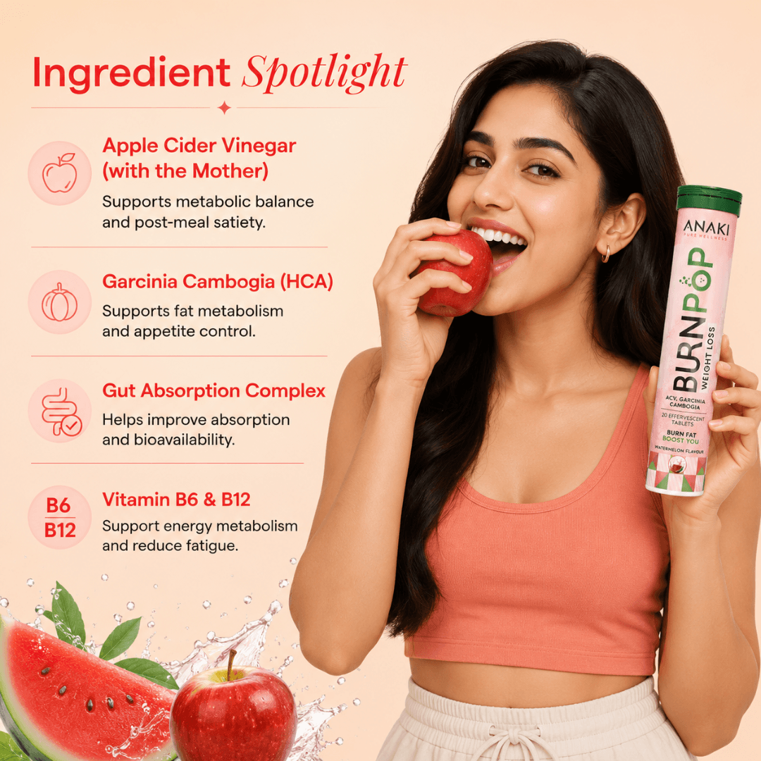 BurnPop Weight Loss Effervescent Tablets with ACV & Garcinia Cambogia