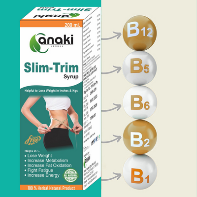 Anaki Slim-Trim Weight Loss Syrup - 200ml - Enhance Curves & Body Shape - Boost Appetite, Digestive Metabolism & Energy Tonic - Mixfruit Flavor