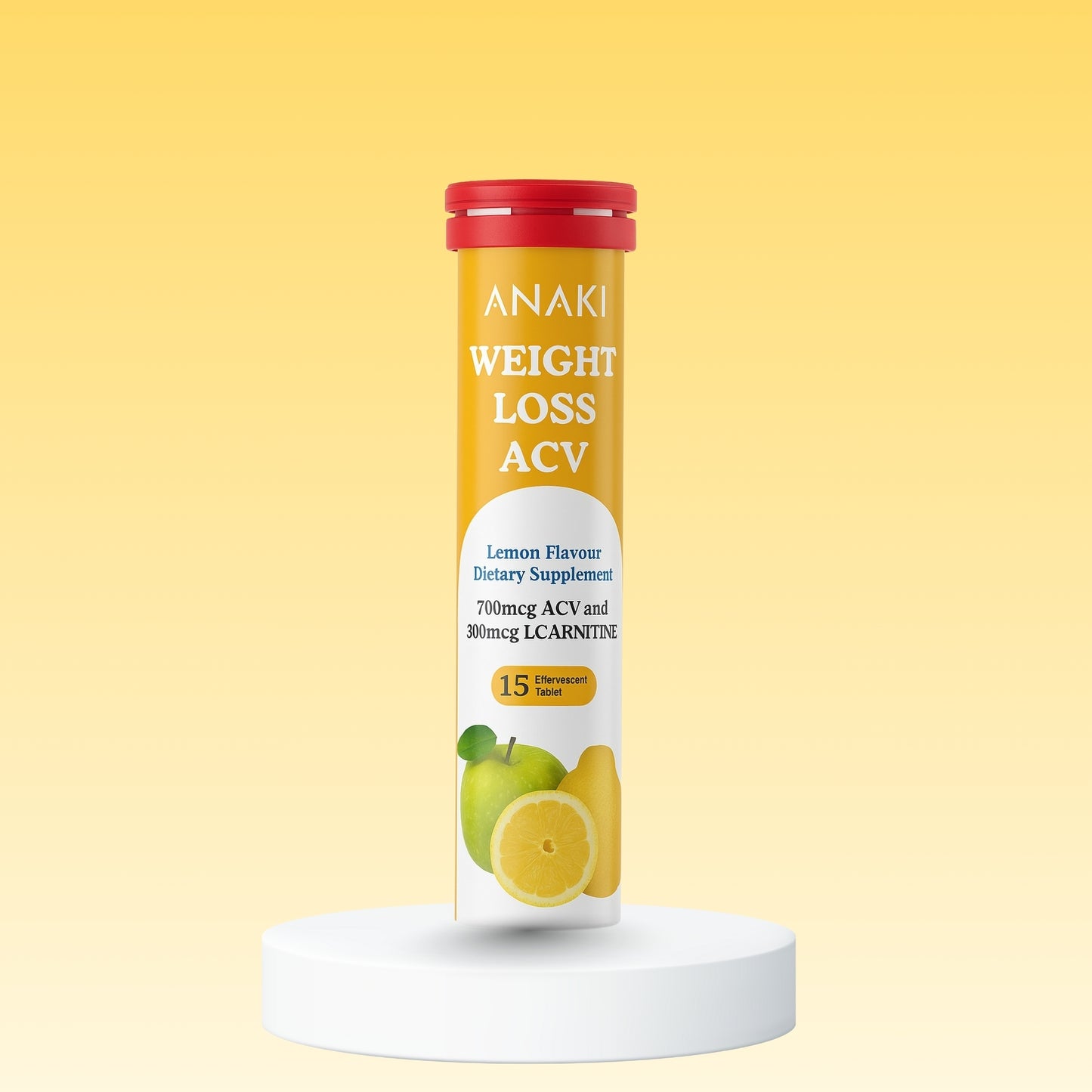Weight Loss Effervescent Tablet - 300mcg L-Carnitine || 700 mcg Acv- Lemon Flavour