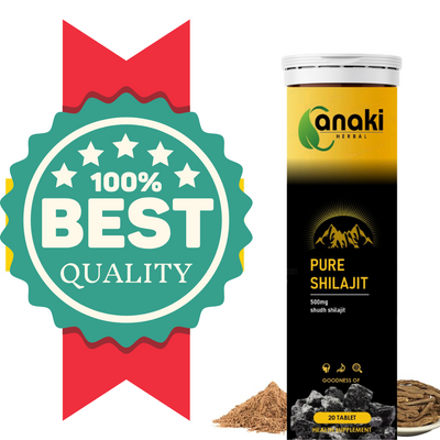 Anaki Original Himalayan Shilajit Effervescent Tablets 20 Tab |Pure Original Shilajit (500 mg) For Stamina & Performance Helps Boost Strength | For Muscle Recovery & Endurance