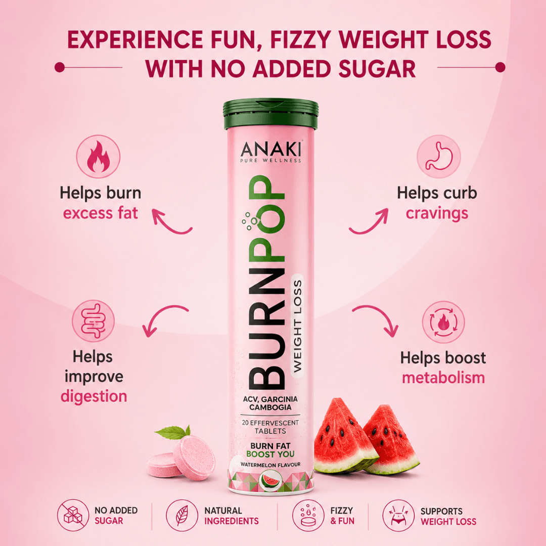 BurnPop Weight Loss Effervescent Tablets with ACV & Garcinia Cambogia