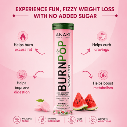 BurnPop Weight Loss Effervescent Tablets with ACV & Garcinia Cambogia