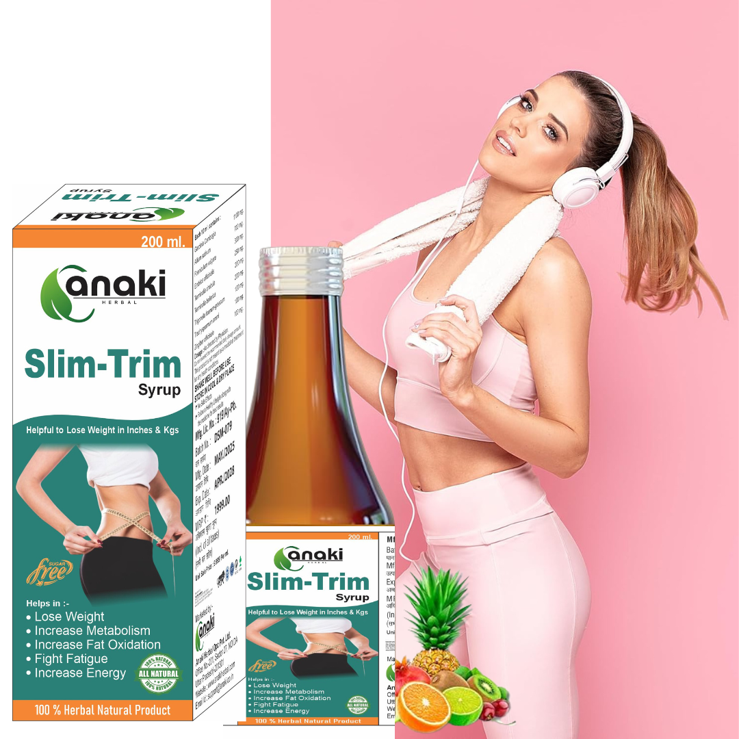 Anaki Slim-Trim Weight Loss Syrup - 200ml - Enhance Curves & Body Shape - Boost Appetite, Digestive Metabolism & Energy Tonic - Mixfruit Flavor