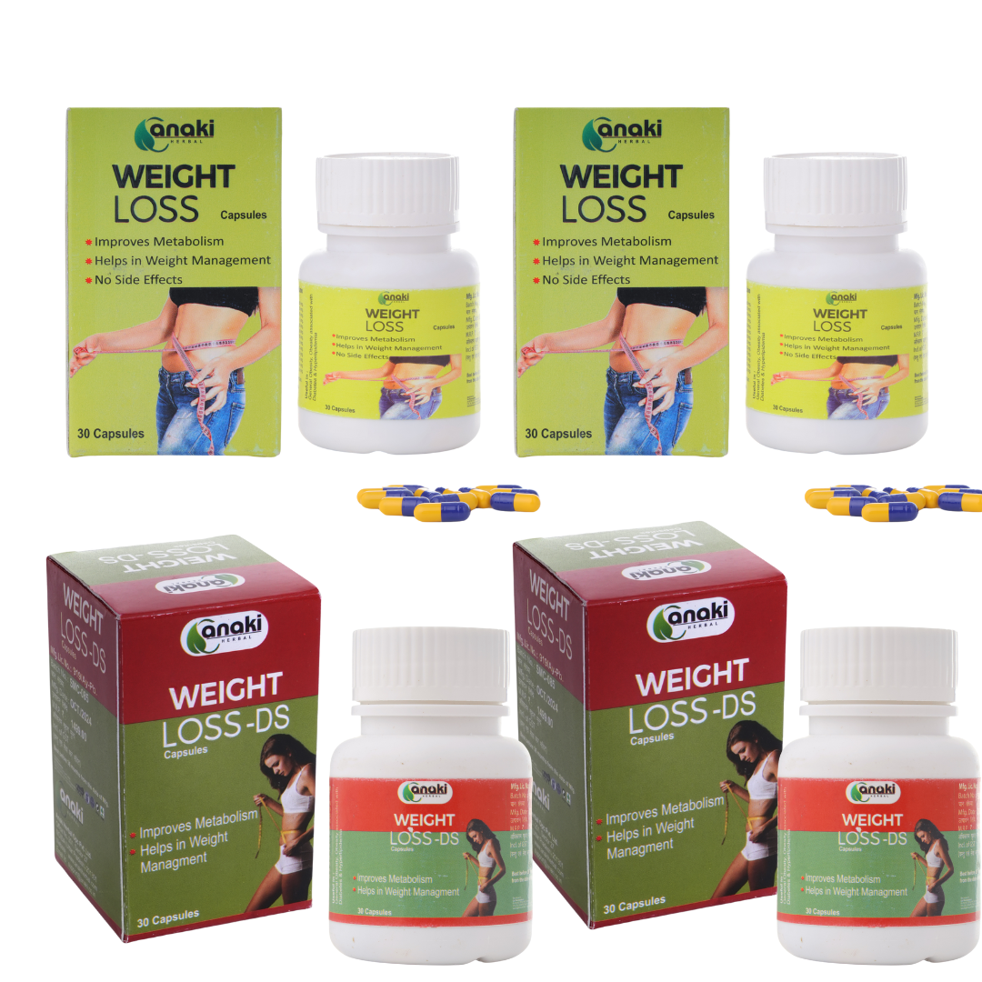 Weight Loss Capsule Complete Package  - AM  ||  PM -Pack Of 4 Bottles