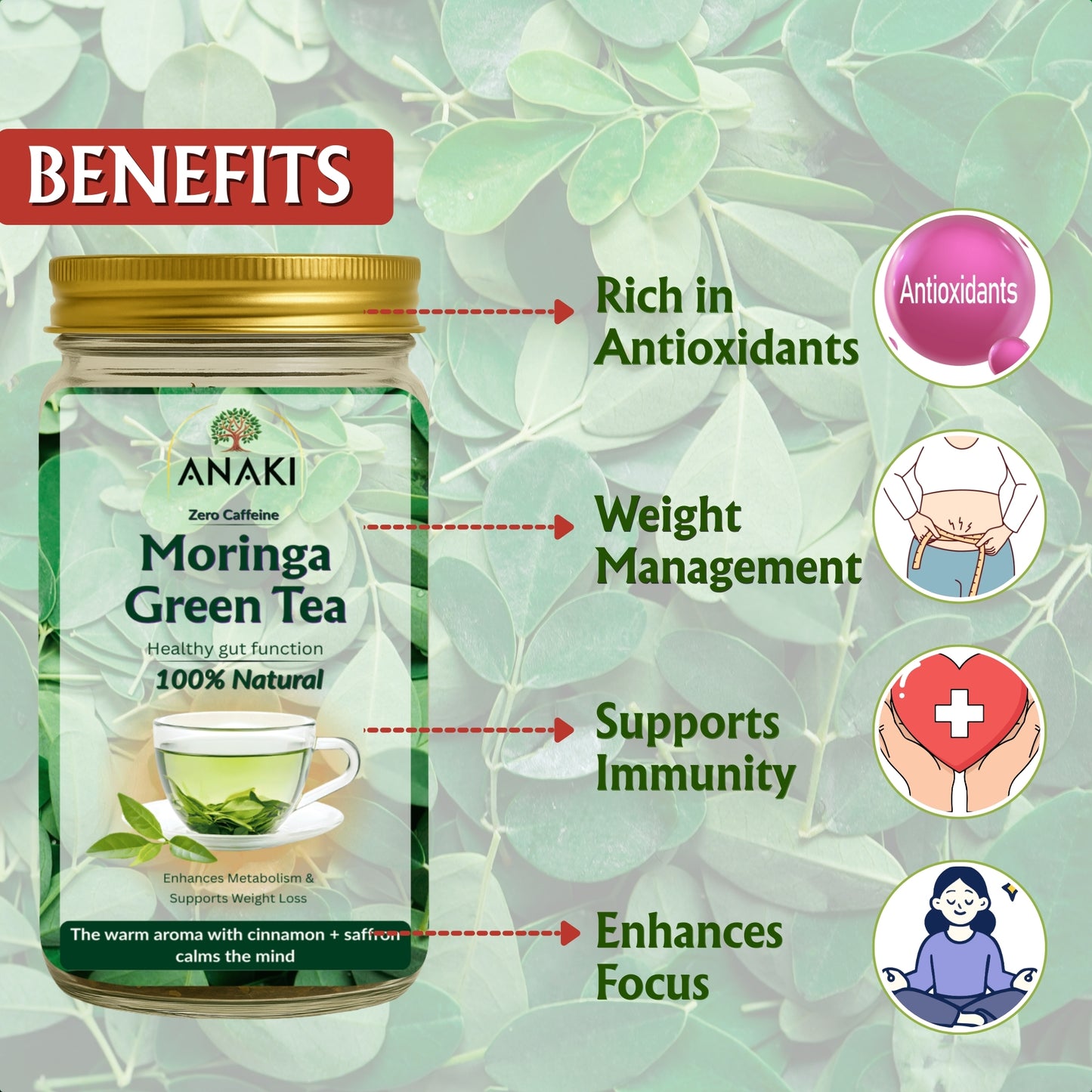 Anaki Moringa Green Tea