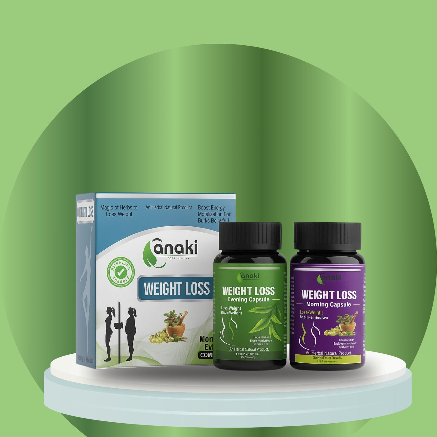 Anaki Weight loss Combo - Morning(60 Capsules) and Evening(60 Capsules)