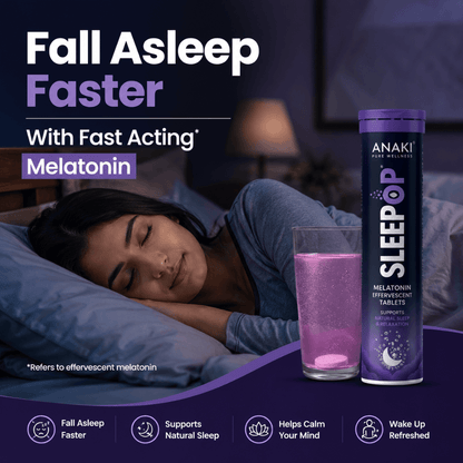 Anaki SleepPop Melatonin Effervescent with No Added Sugar for Better Sleep