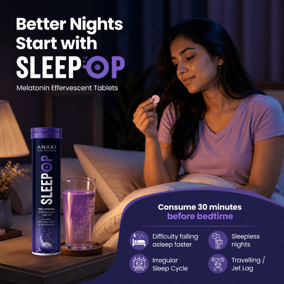 Anaki SleepPop Melatonin Effervescent with No Added Sugar for Better Sleep