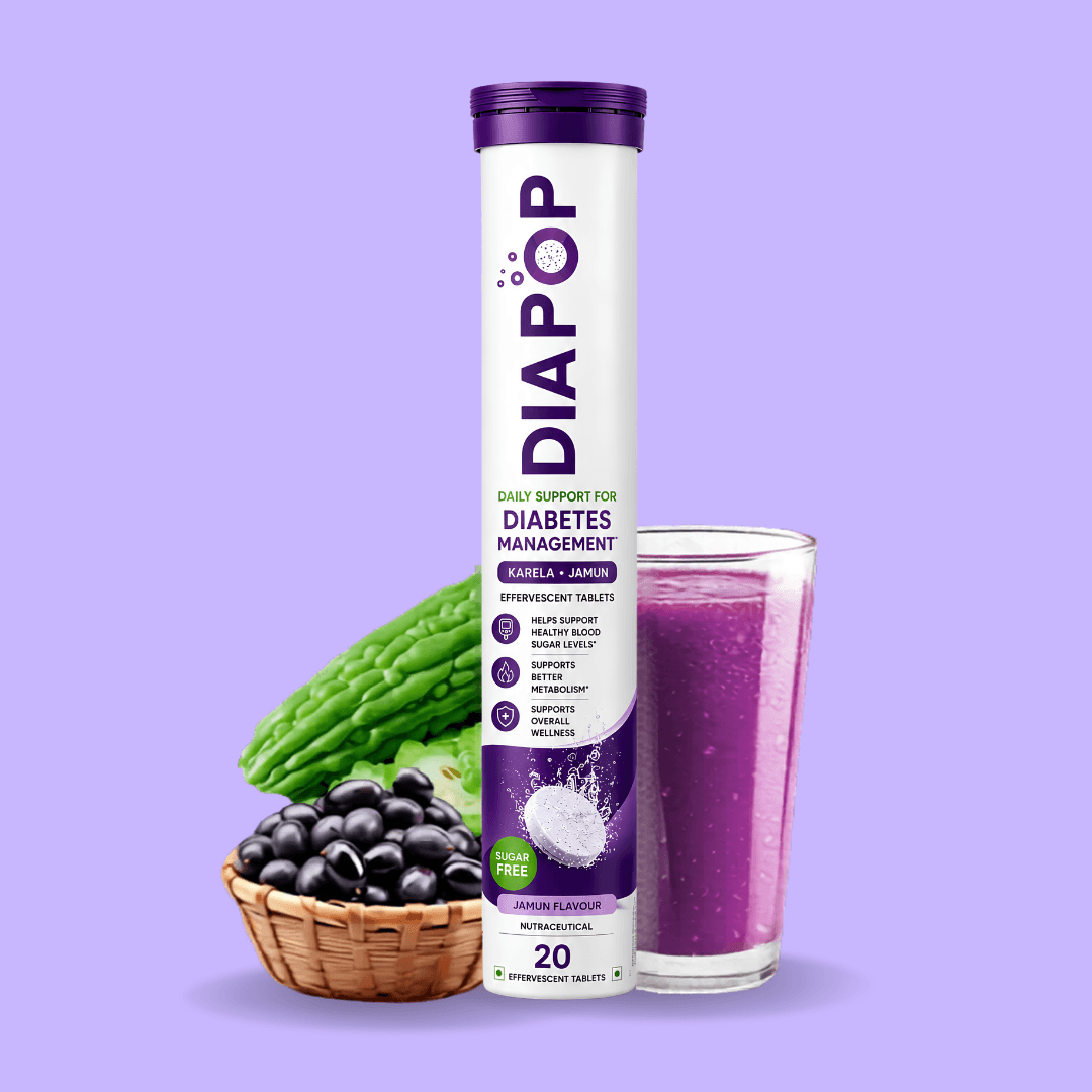 DIAPOP Karela Jamun Effervescent tablets for Diabetes