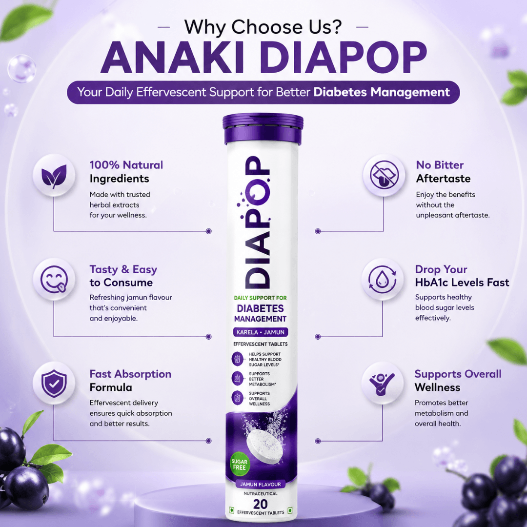 DIAPOP Karela Jamun Effervescent tablets for Diabetes