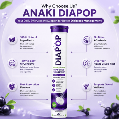 DIAPOP Karela Jamun Effervescent tablets for Diabetes