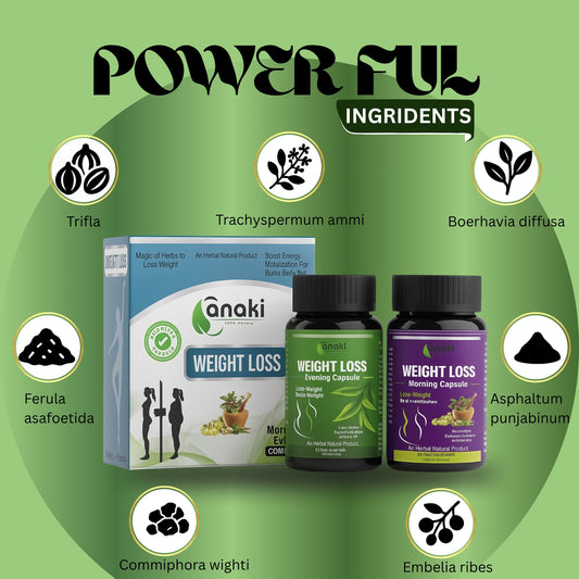 Anaki Weight loss Combo - Morning(60 Capsules) and Evening(60 Capsules)