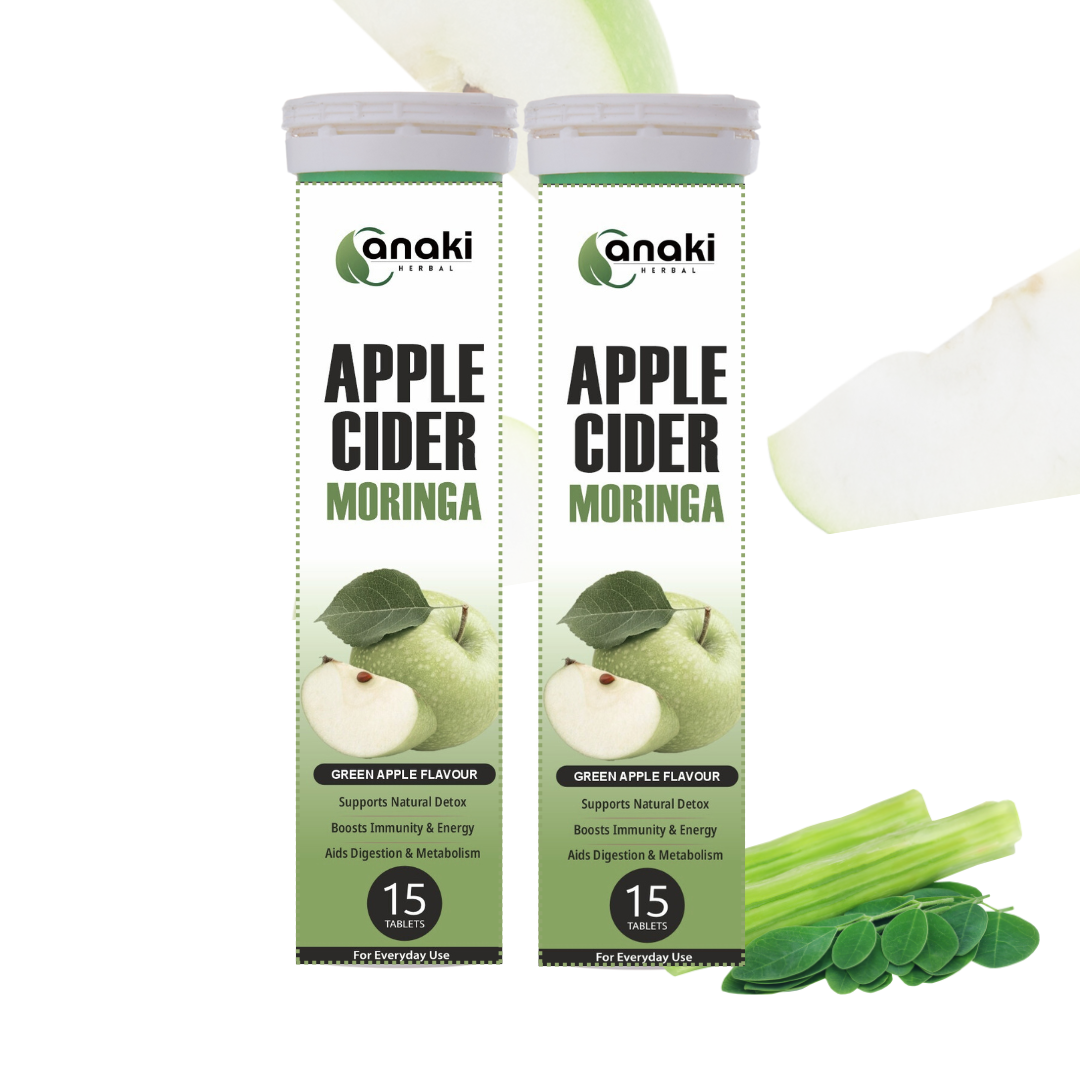 Anaki Acv Moringa Effervescent Tablet | Control Cravings  I No Maltodextrin & No Added Sugar I - Green Apple