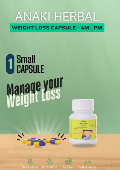 Weight Loss Capsule Complete Package  - AM  ||  PM -Pack Of 4 Bottles
