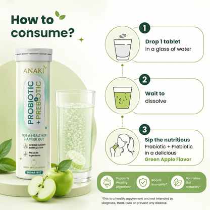 Prebiotic + Probiotic Effervescent tablets