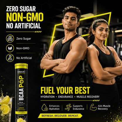 BCAA POP Effervescent Tablets for Muscle Growth, Repair and Recovery