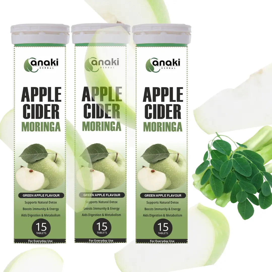 Anaki Acv Moringa Effervescent Tablet | Control Cravings  I No Maltodextrin & No Added Sugar I - Green Apple