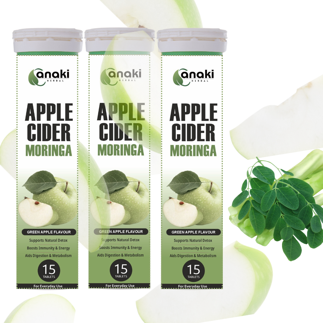 Anaki Acv Moringa Effervescent Tablet | Control Cravings  I No Maltodextrin & No Added Sugar I - Green Apple