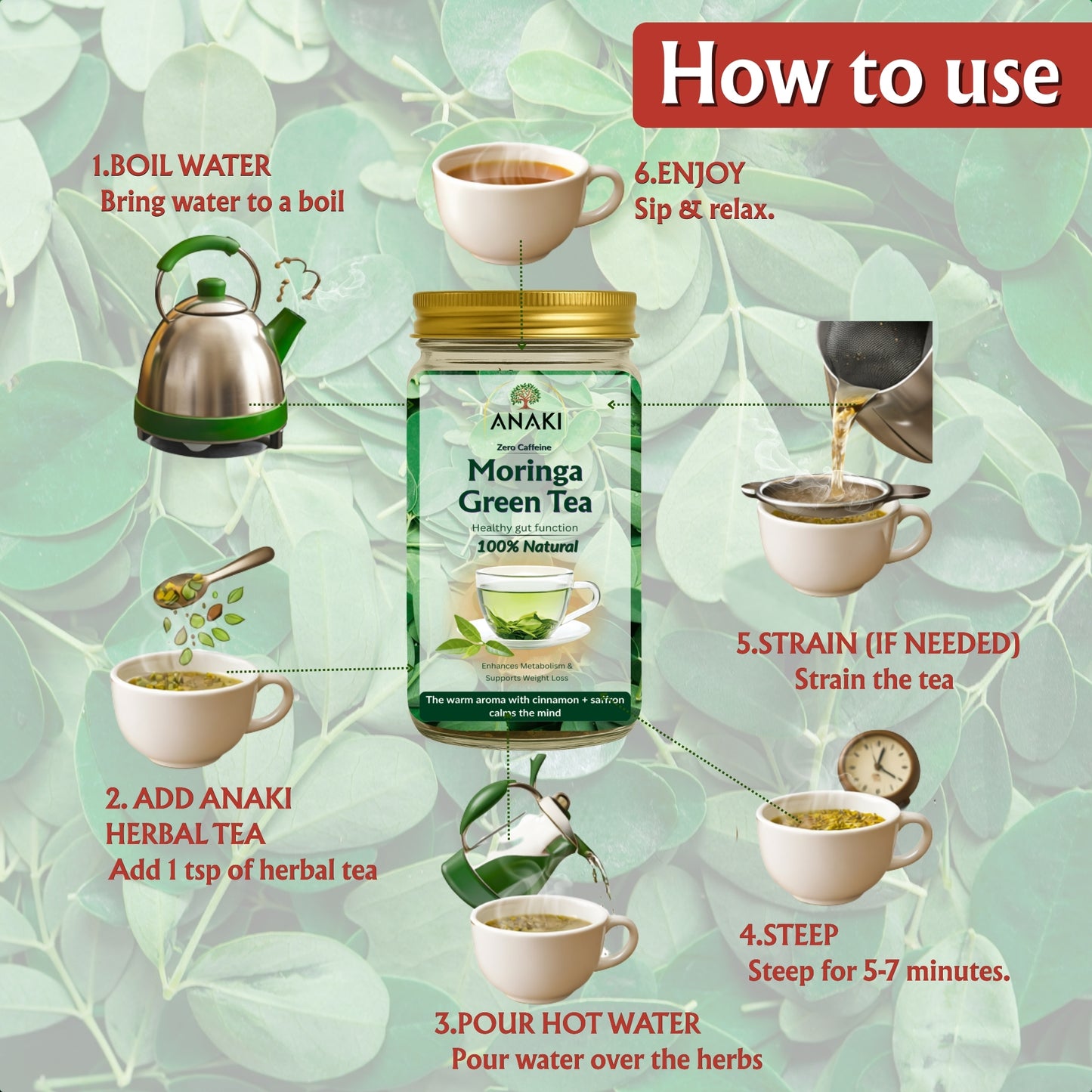 Anaki Moringa Green Tea