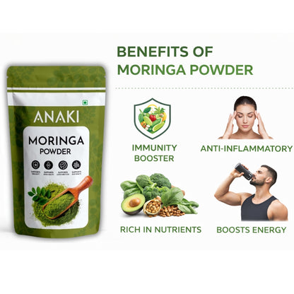 Anaki Moringa Powder Superfood | From Pure Drumstick Leaves | Gives Natural Energy & Nutrients