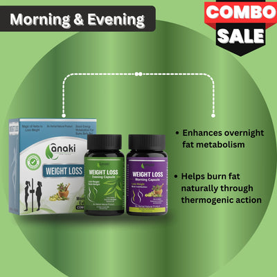 Anaki Weight loss Combo - Morning(60 Capsules) and Evening(60 Capsules)