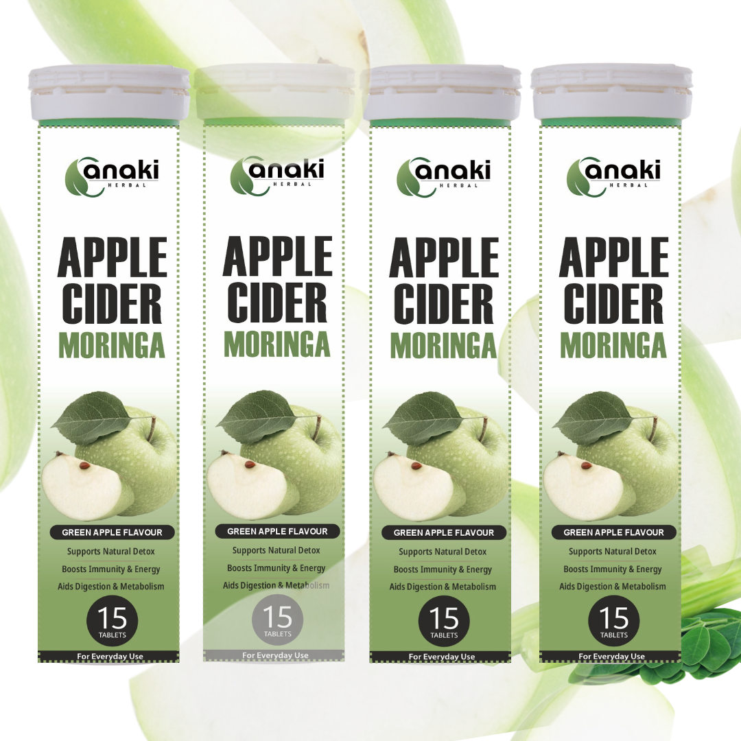 Anaki Acv Moringa Effervescent Tablet | Control Cravings  I No Maltodextrin & No Added Sugar I - Green Apple