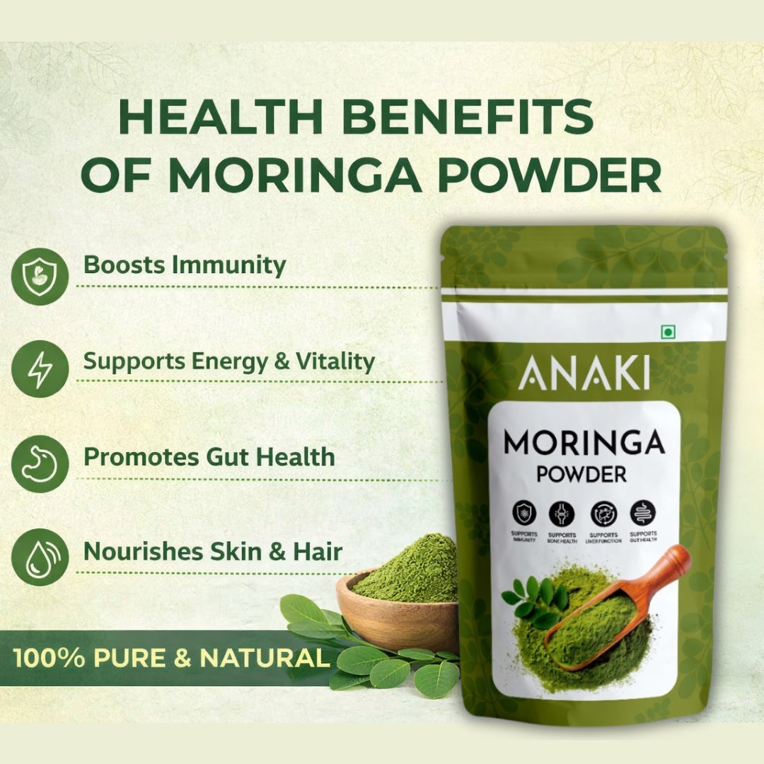 Anaki Moringa Powder Superfood | From Pure Drumstick Leaves | Gives Natural Energy & Nutrients
