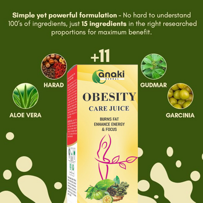 Anaki Weight Loss Obesity Care Juice - | 100% Natural & Ayurvedic | No Artificial Colours, Sugars & Flavours | Healthy Weight Management |Helps Boost Metabolism
