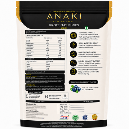 Anaki Protein Gummies - Sugar Free, 6G Protein In Every Gummy, Daily Nutrition Boost