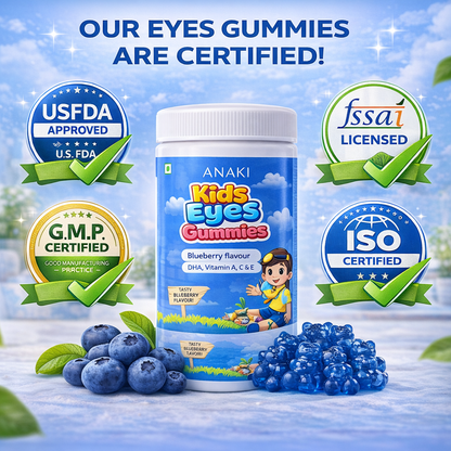 Anaki Kids Eyes Gummies for Vision Support | Lutein, Vitamin A & Zinc | Eye Health Supplement for Kids | Tasty Chewable Gummies | 30 Count-2+