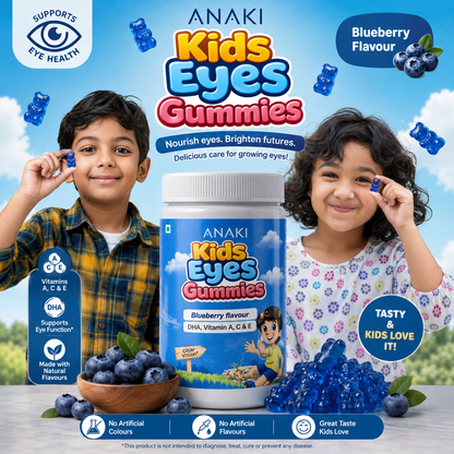 Anaki Kids Eyes Gummies for Vision Support | Lutein, Vitamin A & Zinc | Eye Health Supplement for Kids | Tasty Chewable Gummies | 30 Count-2+