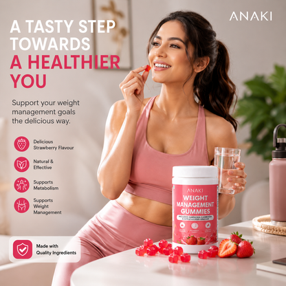 Anaki Weight Loss Support Gummies - No Sugar Added , With Garcinia and Apple Cider Vineger