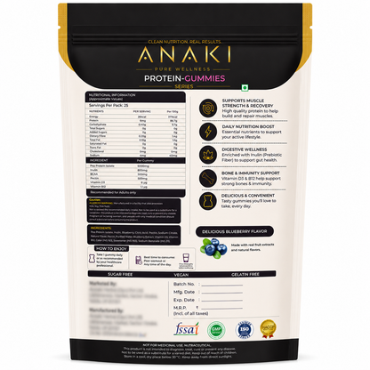 Anaki Protein Gummies - Sugar Free, 6GM Protein In Every Gummy, Daily Nutrition Boost