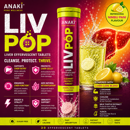 Liv-Pop Liver detox Effervescent Tablets