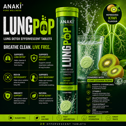 Anaki Lung Pop Detox Effervescent Tablet - Drop Fizz & Drink