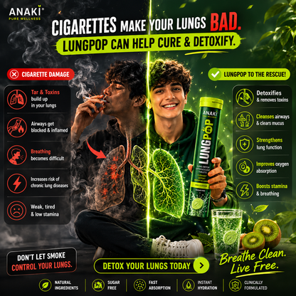 Anaki Lung Pop Detox Effervescent Tablet - Drop Fizz & Drink