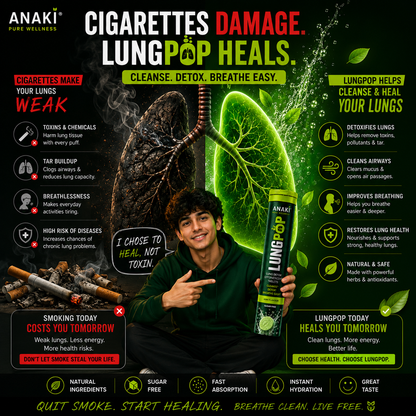 Anaki Lung Pop Detox Effervescent Tablet - Drop Fizz & Drink