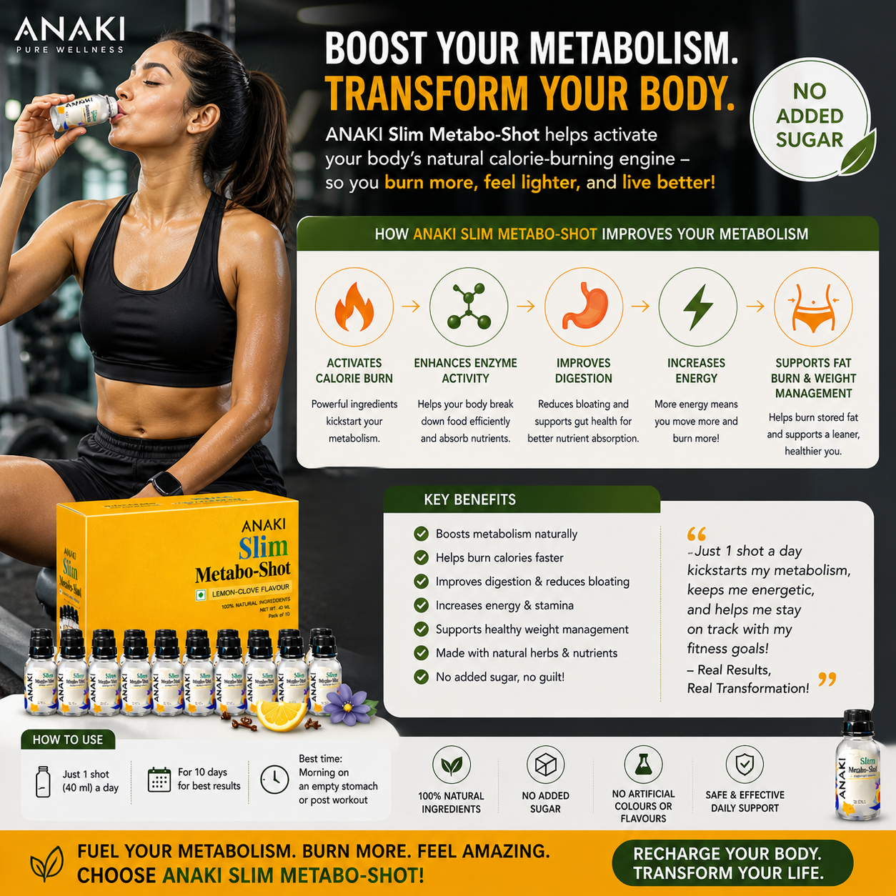 Anaki Slim Metabo-Shot – Herbal Weight Loss & Metabolism Booster Shot