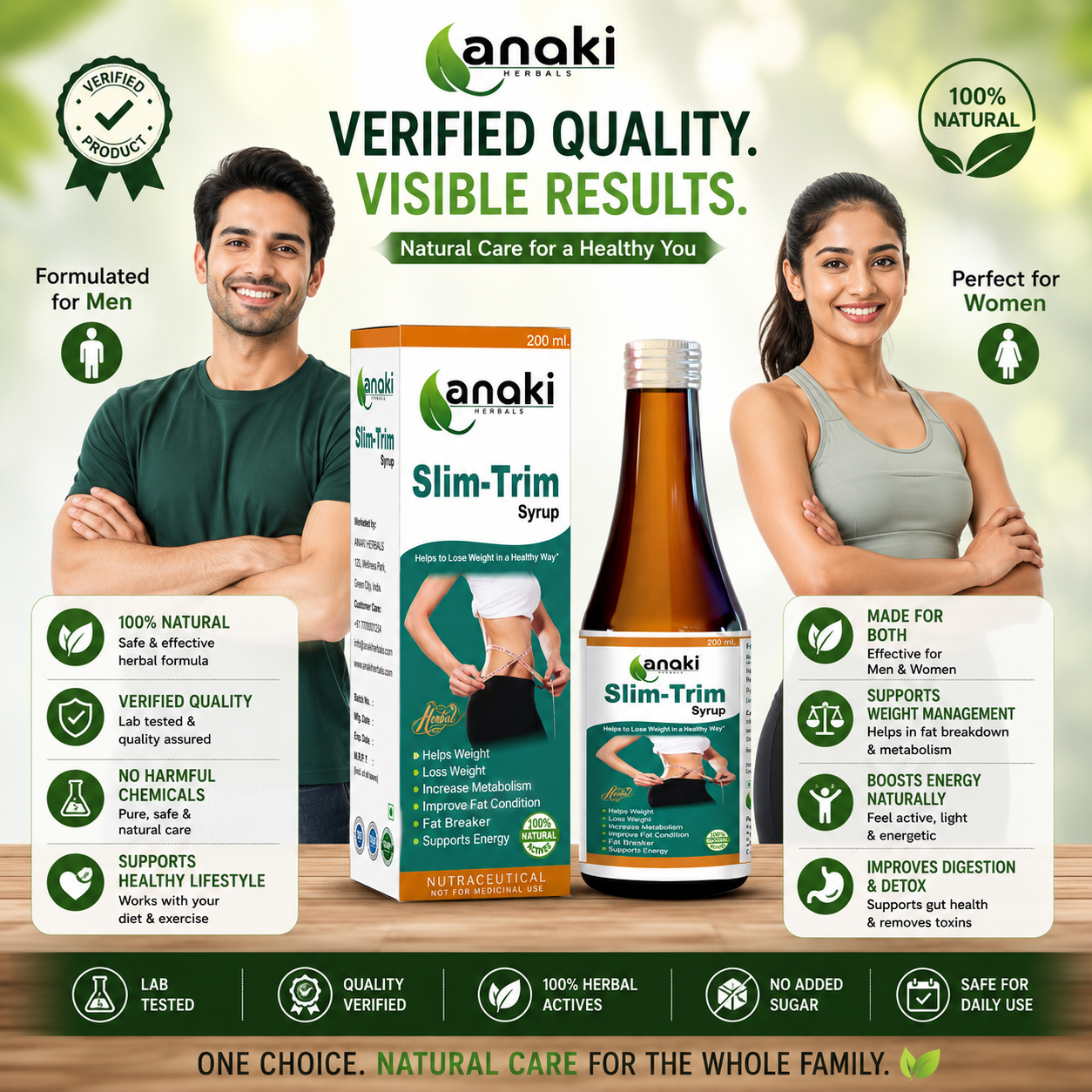 Anaki Weight Loss Ayurvedic Syrup - 200 ML