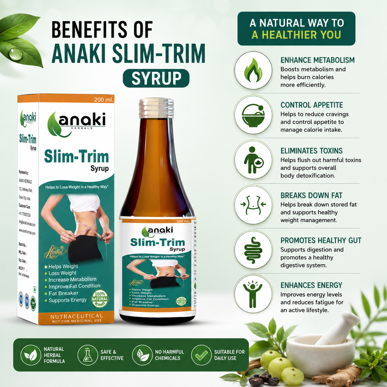 Anaki Weight Loss Ayurvedic Syrup - 200 ML